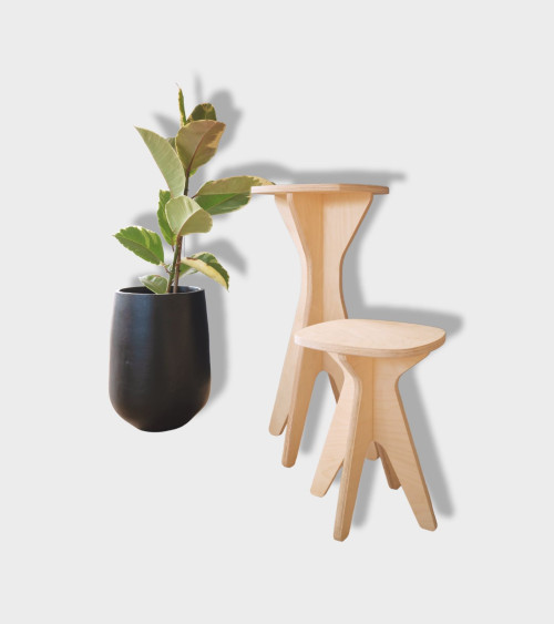 Tabouret en bois Charlie